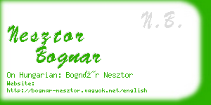 nesztor bognar business card